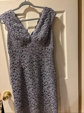 MARINA Lavender Lace Mini Dress